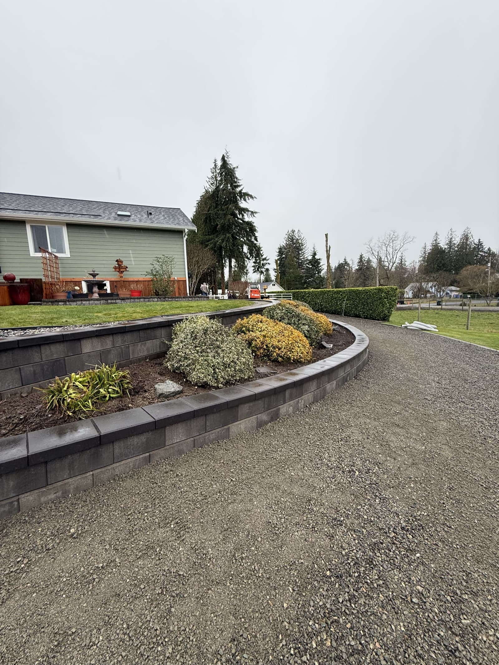 Large format paver patio with clean geometric lines