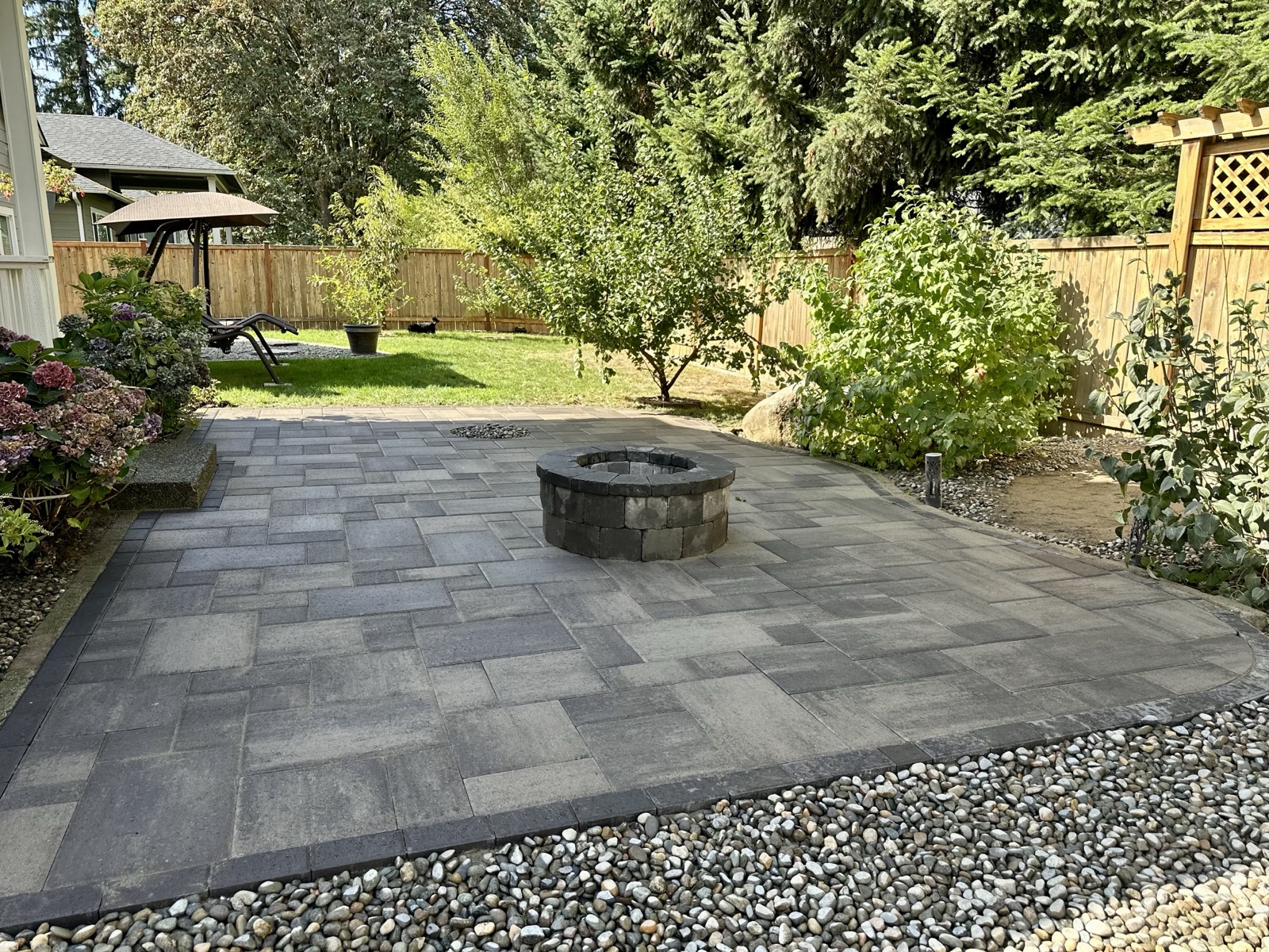 Completed paver patio project